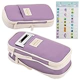 satch schlamperbox lila braun 【Multifunktional】Einen Bleistiftbeutel und einen Schreibwaren-Organizer für Schüler, einen Stifthalter für Büromaterial, eine Schminktasche für Kosmetik- / Toilettenartikel kann als Reisetasche, Werkzeugkasten, Handytasche und Organizer für kleine Accessoires verwendet werden.