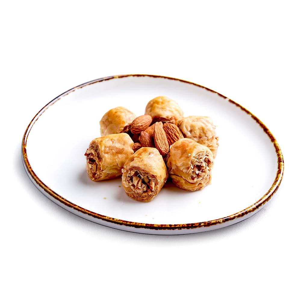 Almond Baklava Delight (250g) ? Gourmet Handcrafted Baklava with Roasted Almonds & Sweet Honey Syrup ? Authentic Turkish Dessert