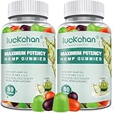 (2 Packs) Hemp Gummies High Potency for Sleep, Pain, Anxiety- Pure Extra Strength Organic Hеmp Oil Gummies - 100% Natural Bear Hemp Gummy for Adults