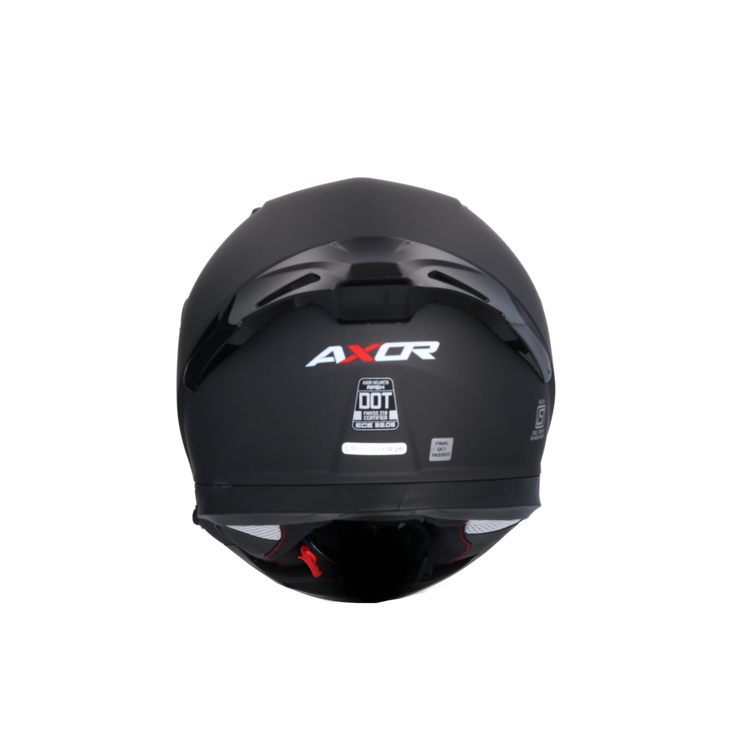 Casco AXOR Apex Solid Casco Integral de Moto Negro Mate con Pantalla Extra y Lente Solar, Diseño Deportivo, Talla XXL