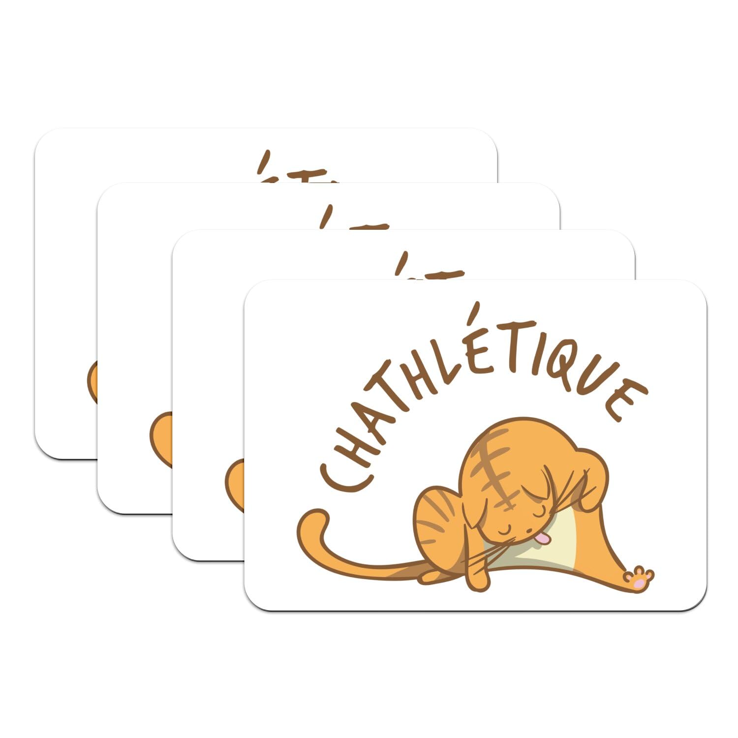 Set de table chat athlète cadeau idéal pour amoureux des animaux