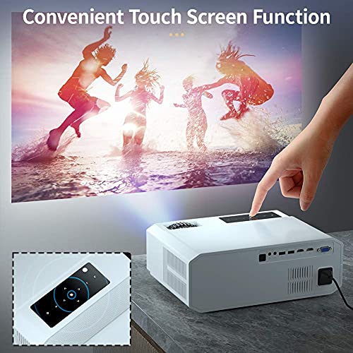 Image of TOPTRO Full HD Projector HQ9 Pro Android 9.0 Projector for Home 4K 10,000 Lumens WiFi Bluetooth Built in Apps Wireless Display, HDMI, USB, Remote for Entertainment or Education Home Cinema Projector