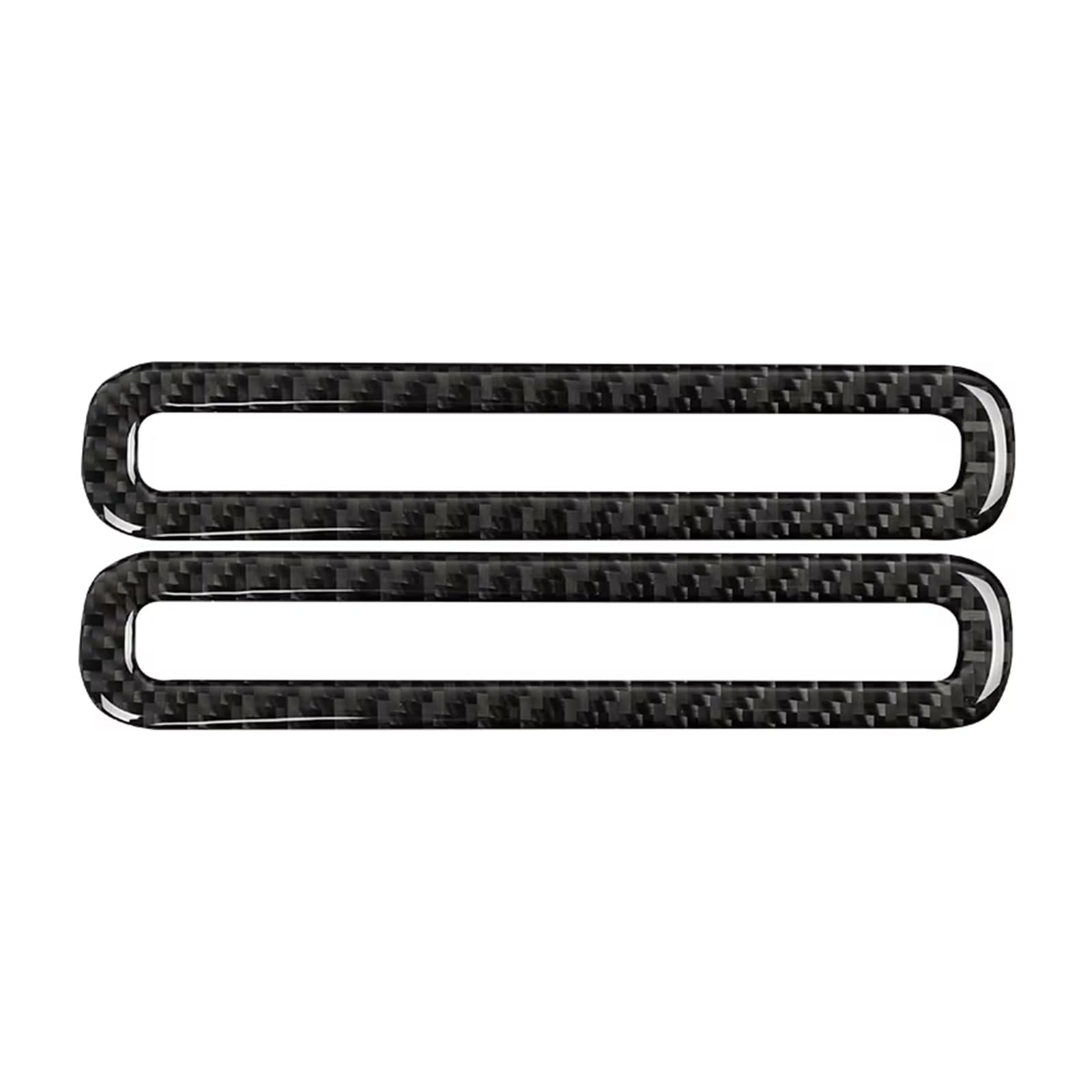 Cover Trim Car Interior for Mustang GT 2015-2017 2018 2019 2020 Carbon Fiber Side Door Defogger Air Vent Outlet Frame Sticker Interior Trim Accessories Cover Trim(Black)