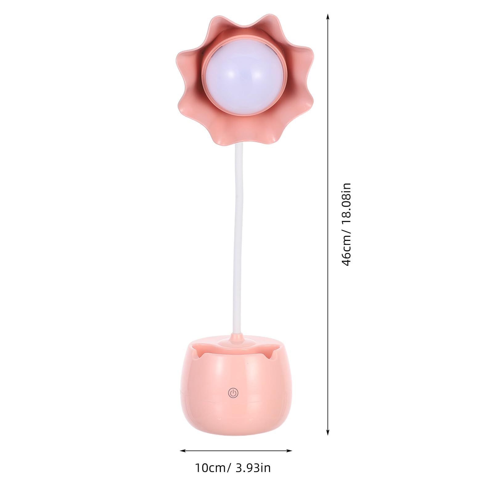 DOITOOL Lampe de Bureau LED Porte-stylo Touch Dimmable Design Floral Style Créatif pour Bureau et Étude