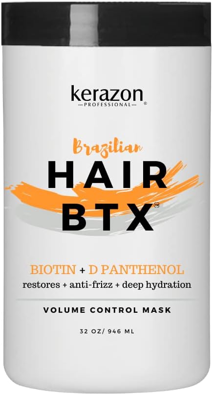 KERAZON Brazilian Hair BTX Botoxx Mask Treatment Natural 32oz/946ml. New packaging, original formula. Salon size.