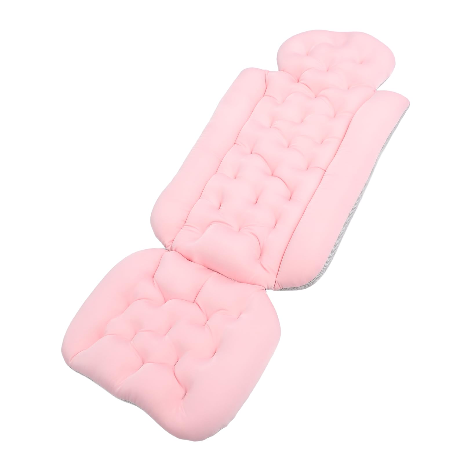 Almohada de baño para Todo el Cuerpo, cojín ergonómico para bañera con Ventosa, Almohada de SPA Larga Antideslizante Acolchada para el Apoyo de la Cabeza, el Cuello y los Hombros e (Rosada)