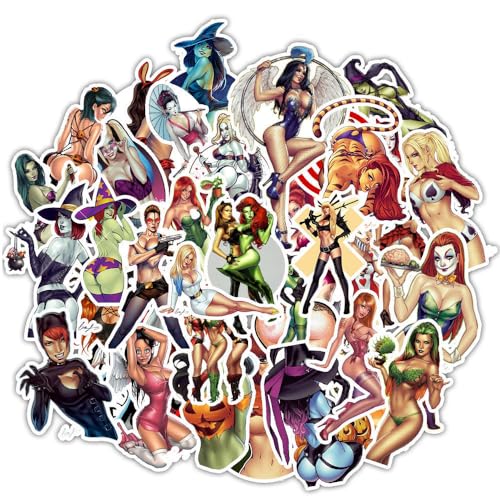 Pin Up Girls Lot de 100 autocollants sexy pour ordinateur portable, skateboard, bouteilles d'eau,...