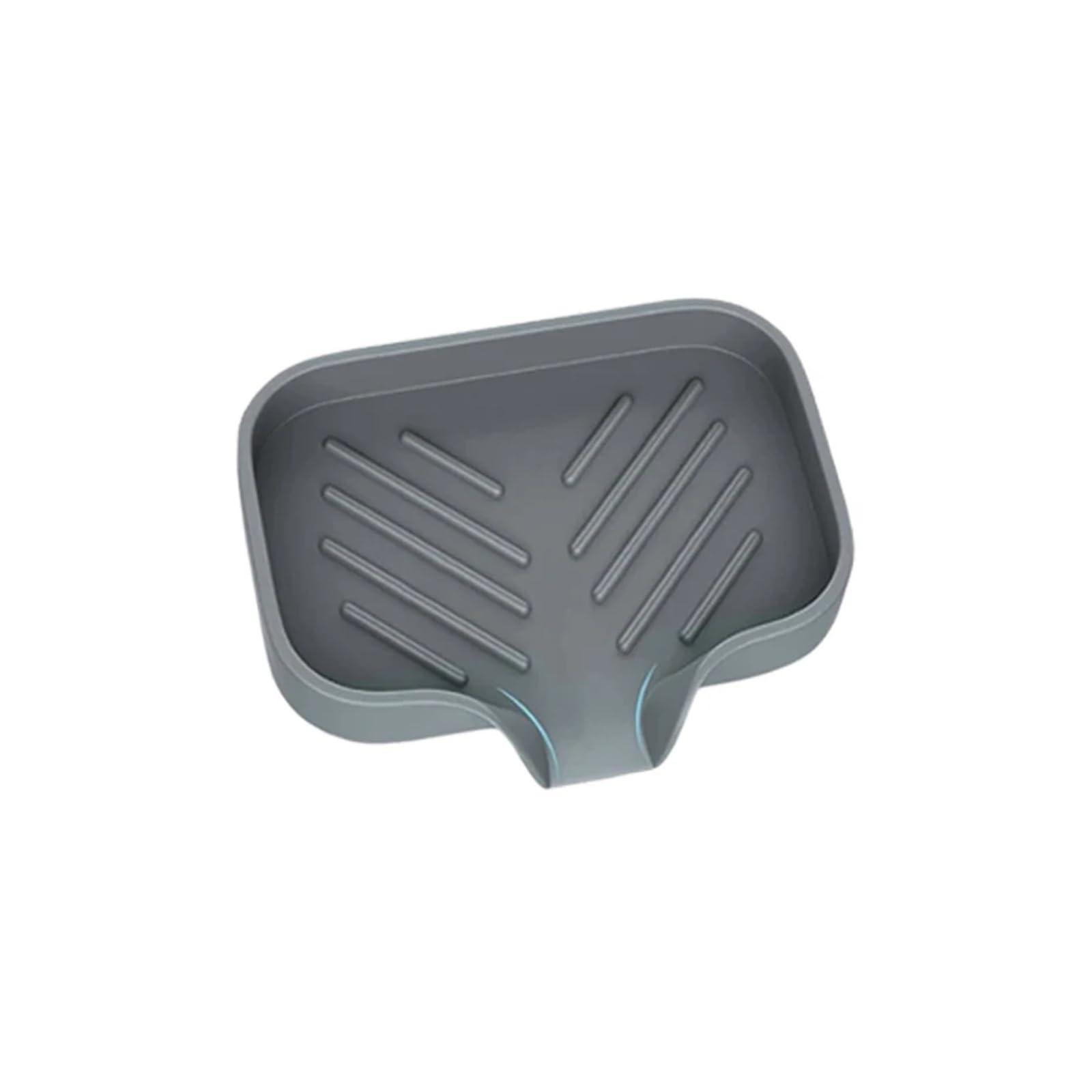 Anti-Slip Soap Holder, Multicolor Silicone Drain Soap Dish 3Pcs Self Draining .-slip Tray Counter. Holder(Grey)