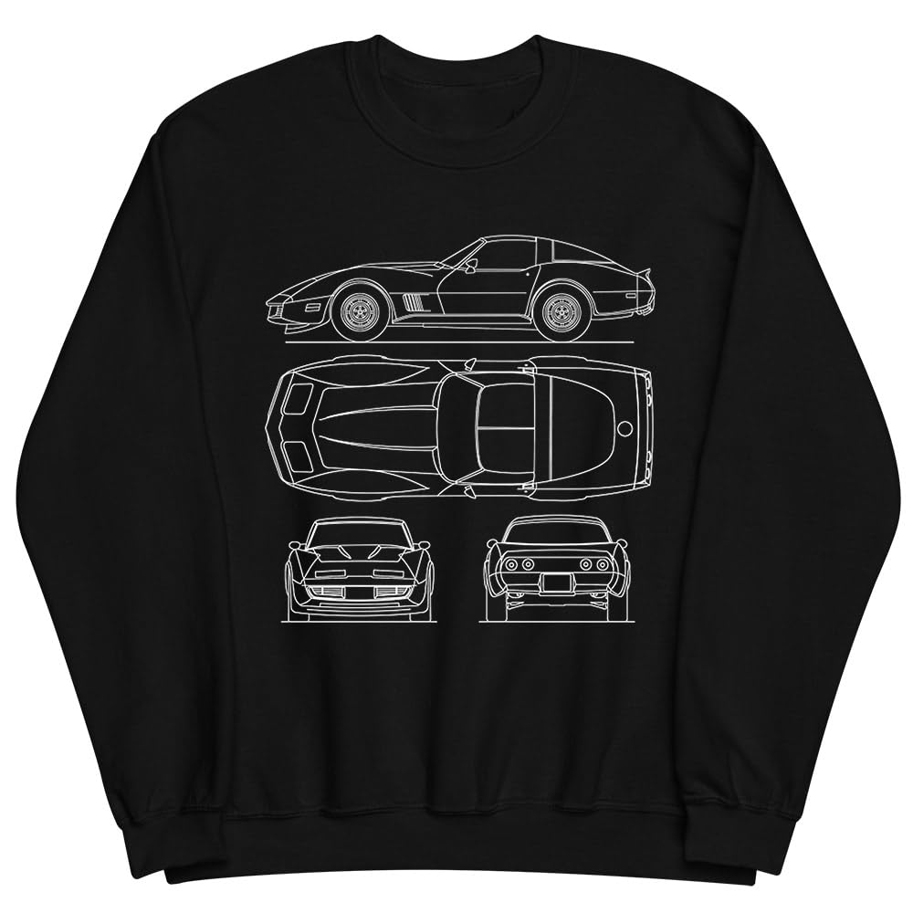 Chevy Vette C3 Stingray Blueprint męska bluza - retro koszula Roadster dla mężczyzn