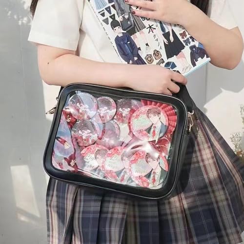 Pins Display Single Shoulder Crossbody Bag,Cute Tote Bag Messenger Bag for Anime DIY Display4