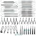 51 Pc Dental Examination Set Pliers Forceps Elevators Curettes Probes Scalers Filling Instrument