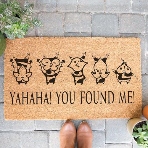 Image of GXGXZZZ Funny Coir Doormat Welcome Front Door Porch Decor for The Entrance Way Heavy-Duty Non Slip Outdoor 30 x 18inch (Yahaha You