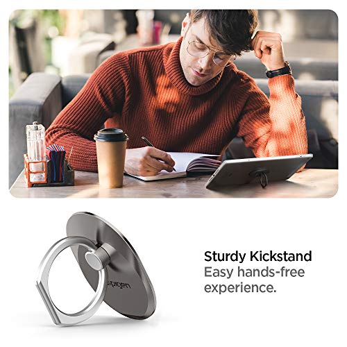 Spigen Style Ring Cell Phone Ring Phone Grip/Stand/Holder For All Phones And Tablets - Space Gray #TOP1