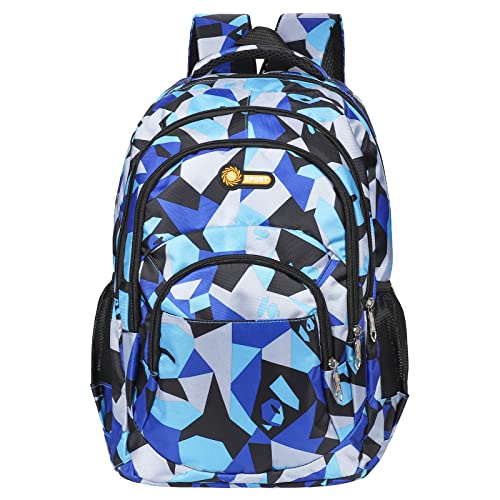 Sciphylia Sac à Dos Fille Sac a Dos Enfants Garçons Filles Grand Sac Ecole Fille Garçon Primaire Sac a Dos Scolaire Poids Léger avec Poche à Bouteille Poche Avant, Bleu