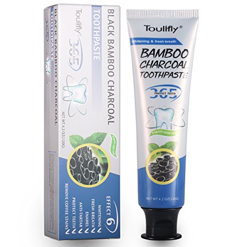 Teeth Whitening,Activated Charcoal Teeth Whitening，Natural Bamboo Charcoal Toothpaste，Effective Against Bad Breath and Coffee stains，Mint Flavor,Improves Oral Health and Freshens Breath 120g