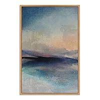 SIGNWIN Framed Canvas Wall Art Abstract Sea Landscape Canvas Prints Home Artwork Decoration for Living Room,Bedroom - 16x24 inches