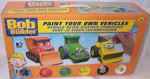 new worlds toys bob the builder paint your own vehicles 11 piece set toy model