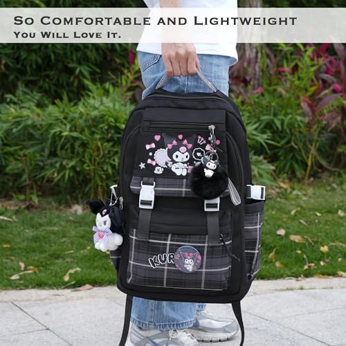 Black Kawaii Backpack (Bla) and Cushion Bundle - Cute Kawaii Stuff Mochila Kawaii - Kawaii Stuff - Kawaii Desk Accessories - Cute Kawaii Room Decor4