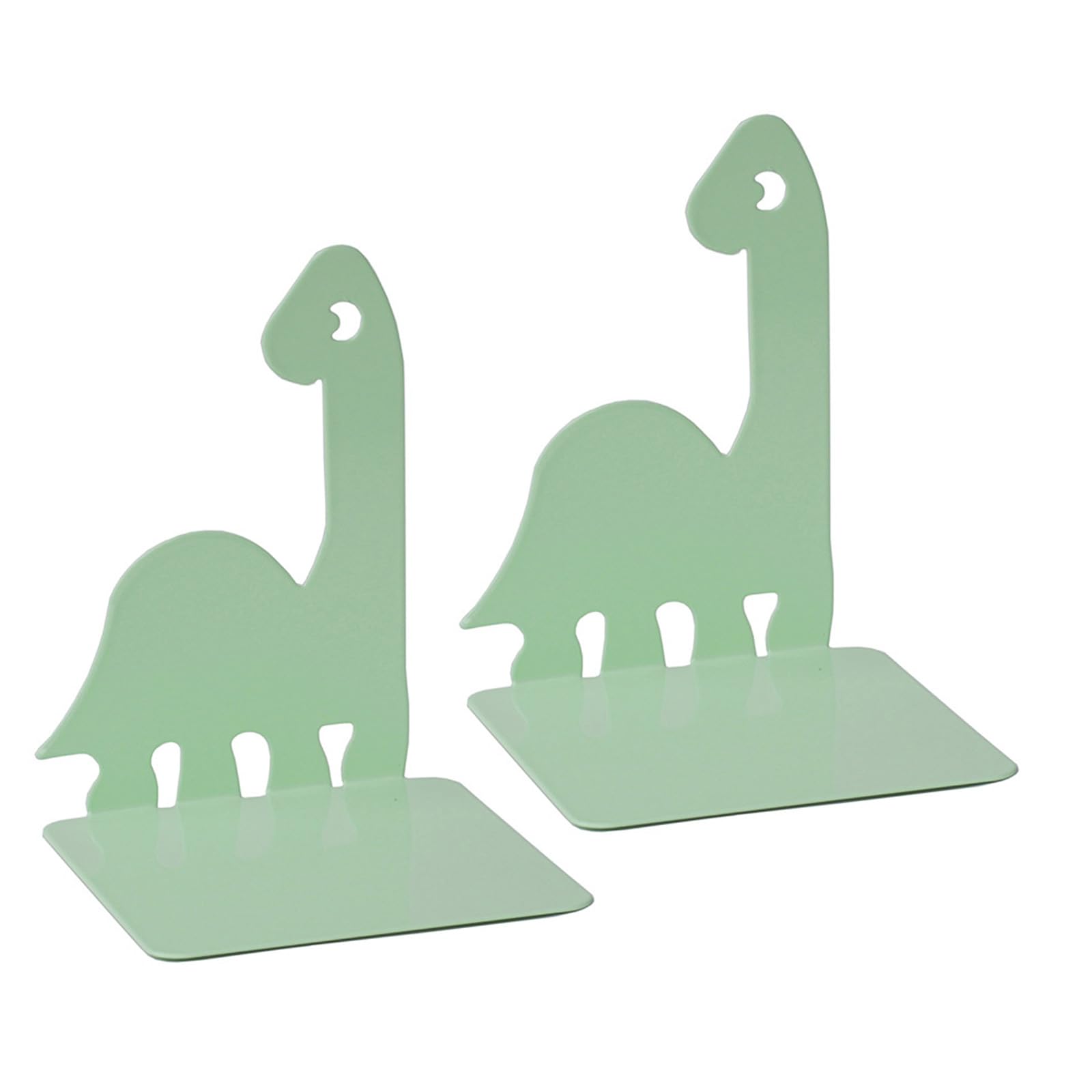 Jazuaiao 2 Pcs Book Holders Dinosaur Bookends Shelf Book Stoppers Metal Bookends Decorative for School Home Dinosaur End