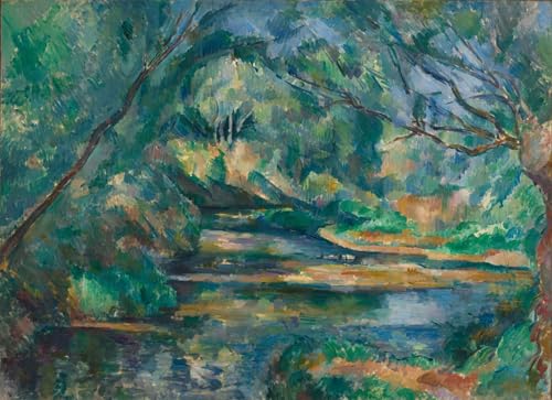 Toile Paul Cézanne le ruisseau pour créer une ambiance nature et apaisante dans votre salon
