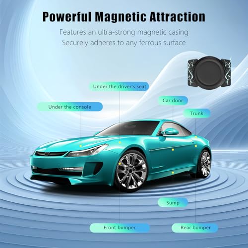 GPS-Tracker Auto für iOS ＆ Android, für Motorrad Fahrzeuge, Ohne ABO Smart Tag Magnet Finder Keine monatliche Gebühren, Vehicles Tracker mit Echtzeit-Standortbestimmung