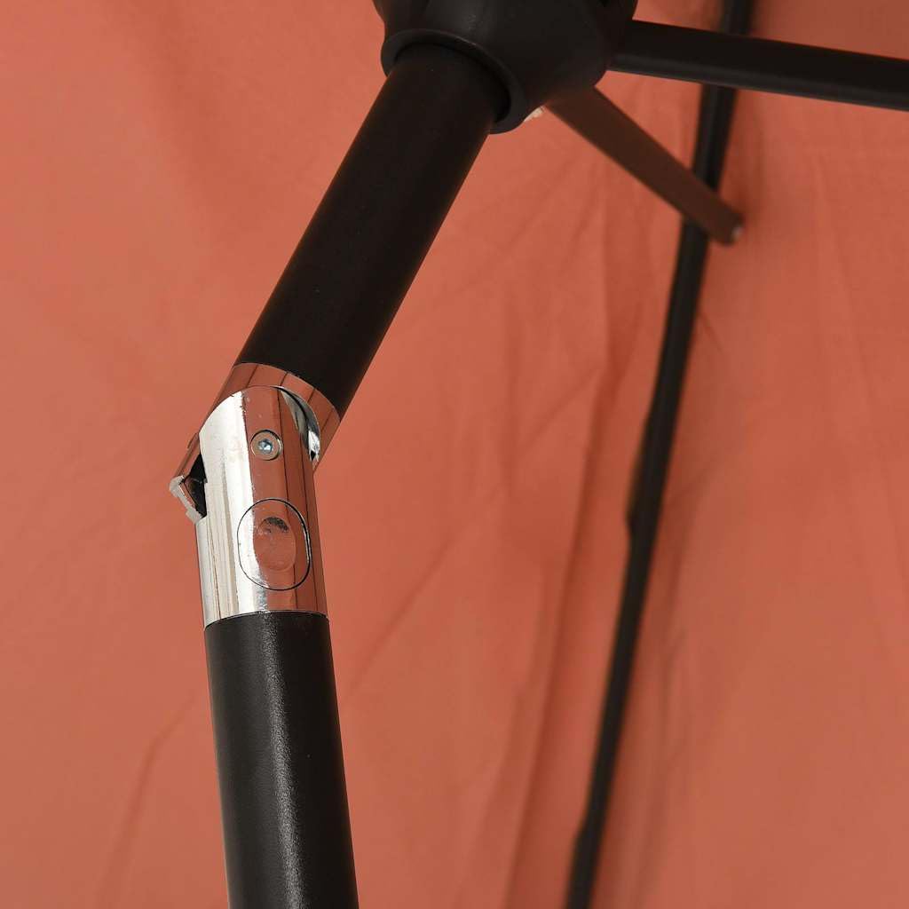 SYDE Parasol ogrodowy z diodami LED Taupe 300 cm