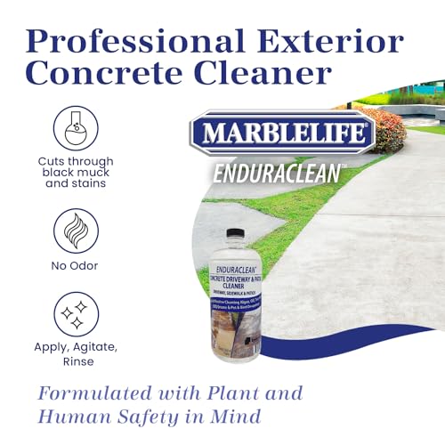 Marblelife EnduraCLEAN Concrete Cleaner for Driveways, Sidewalks & Patios, Powerful Concrete Sidewalk Cleaner, Effective Driveway Oil Stain Remover, Safe for Plants Patio Cleaner, Ready-To-Use, 32 oz - Thumbnail 3