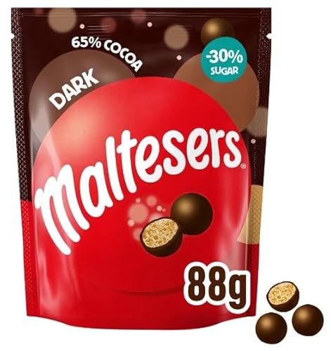 3 x Maltesers Dark Chocolate & Honeycomb 65% Cocoa Pouch Bag 88g Delicious Tasty And Twisty Treat Gift Hamper For Birthday,Christmas Sold By Kidzbuzz