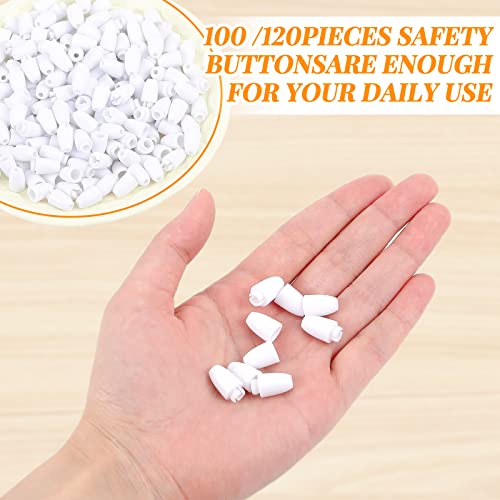 100 Pieces Clasp Bead Barrel Connectors Breakaway Safety Clasp Plastic Breakaway Clasps Safety Breakaway Clasps For Necklace Bracelet Jewelry (White) #TOP4