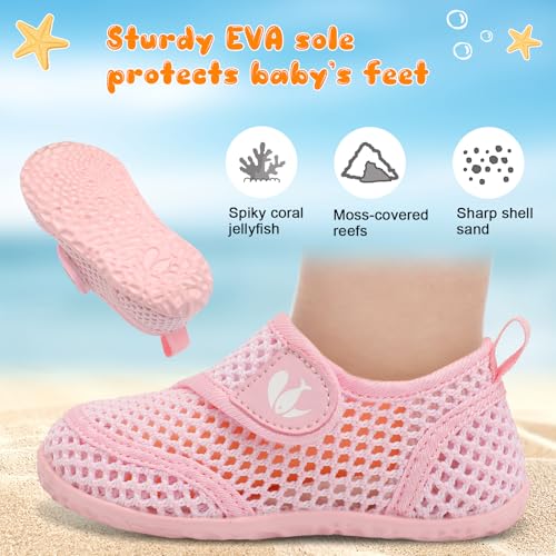 Image of FEETCITY Toddler Water Shoes Boys Girls Swim Shoes Quick Dry Kids Aqua Socks Barefoot for Beach Swimming Pool