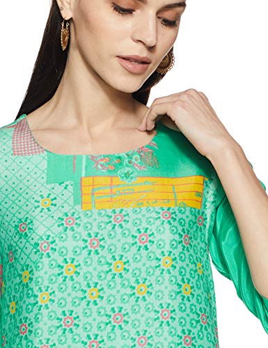 Image of Rangriti Mint Green Straight Viscose Kurta for Women