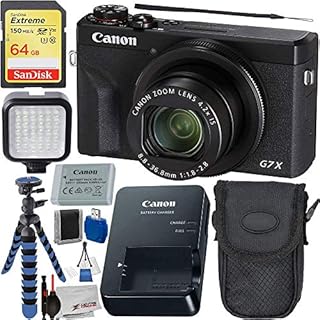 Canon PowerShot G7 X Mark III Digital Camera (Black #3637C001) with Advanced Accessory Bundle (Renewed)