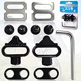 SoundZero 2 Pezzi Set di Tacchette per Pedali di Bici, Tacchetti SPD per biciclette, Tacchetti in acciaio per scarpe da ciclismo, Geeignet für Mountainbikes, Rennräder und Indoor-Cycling