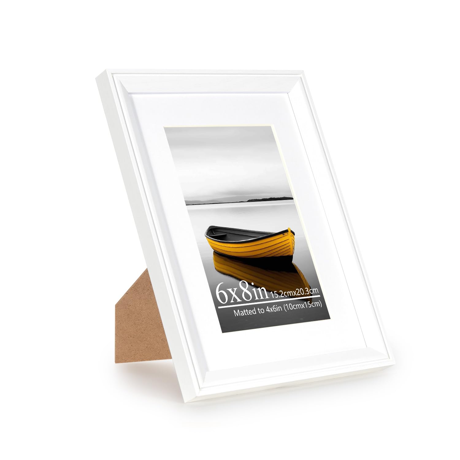 Baoee White 6X8 Picture Frame，Photo Frame With Acrylic Glass,Poster Frame