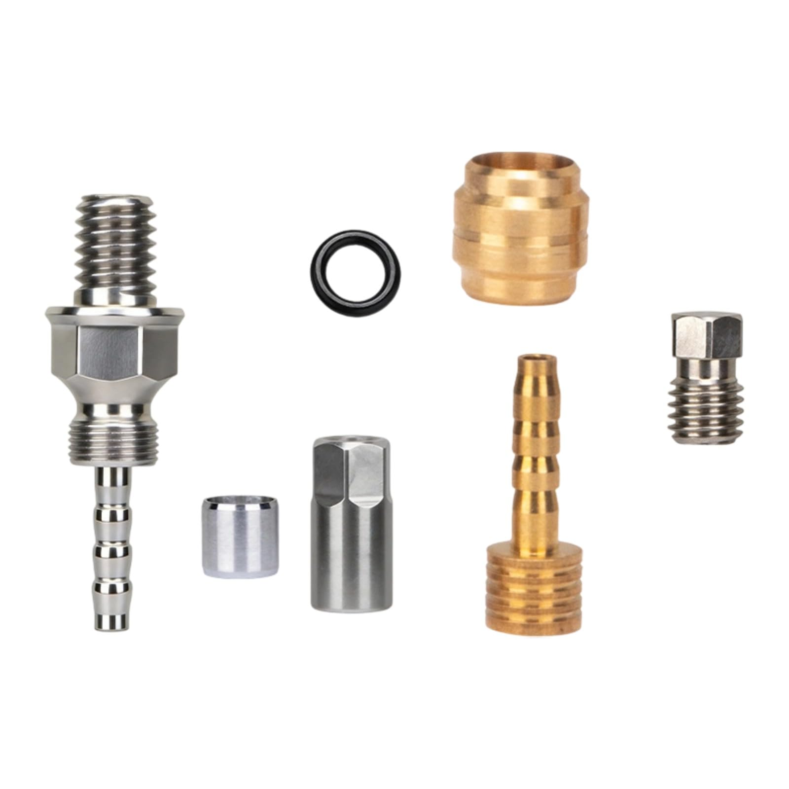 Hsioluted Type D Bicycles Hydraulic Cable End Connector Banjo Set Oil Needle Shifter Calipers Levers Bolt Hydraulic Hose Fitting Insert Bike Cable End Connector Banjo Set