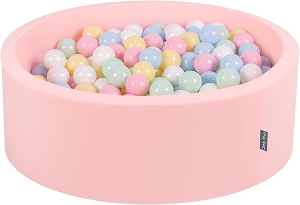 KiddyMoon 90X30cm Baby Foam Ball Pit with 300 Balls
