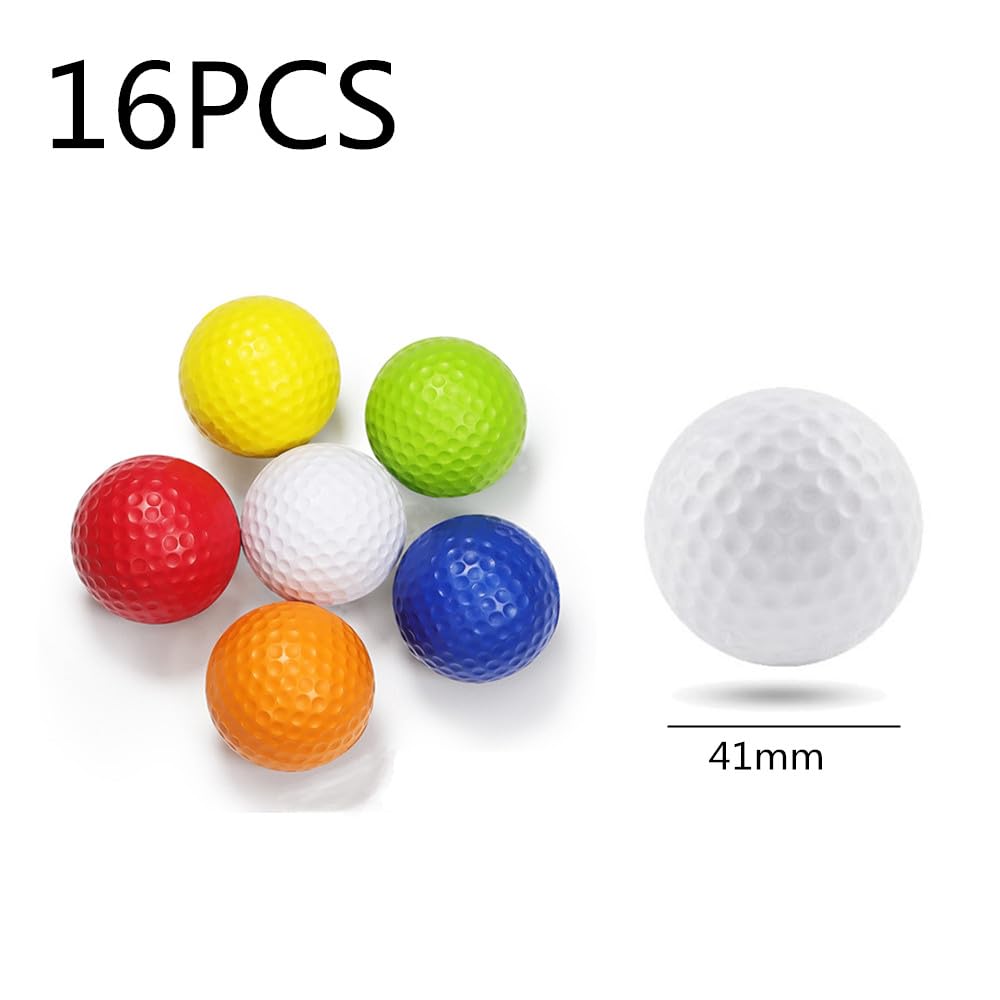 Pelotas de golf, pelotas de entrenamiento de golf, 16 unidades, pelotas de mini golf, pelotas de golf para entrenamiento en interiores y exteriores, pelotas de entrenamiento para principiantes