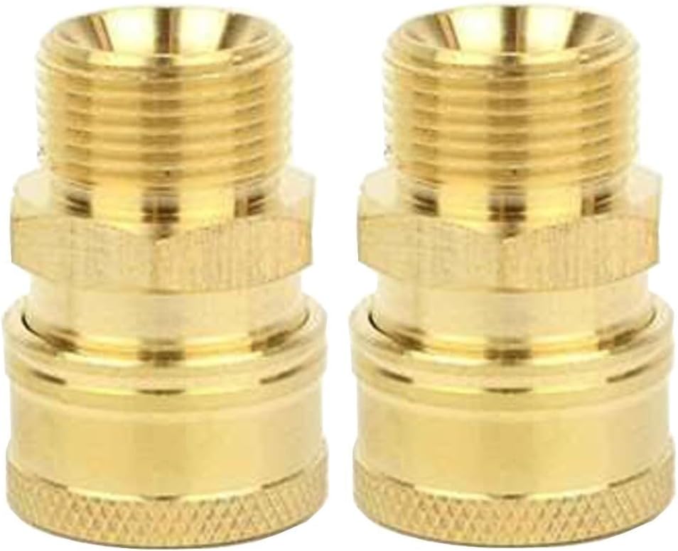 Replacement Compatible with (2) 3/8' Couplers M22 Metric/15mm for Pressure Washer Hose Sun Joe/Blue Clean