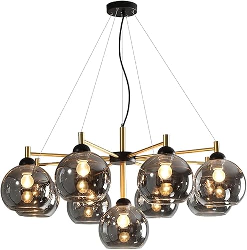 SMJY Glas, stor för högt tak, rustik armatur hängande lampa för kök matsal vardagsrum sovrum kontor.