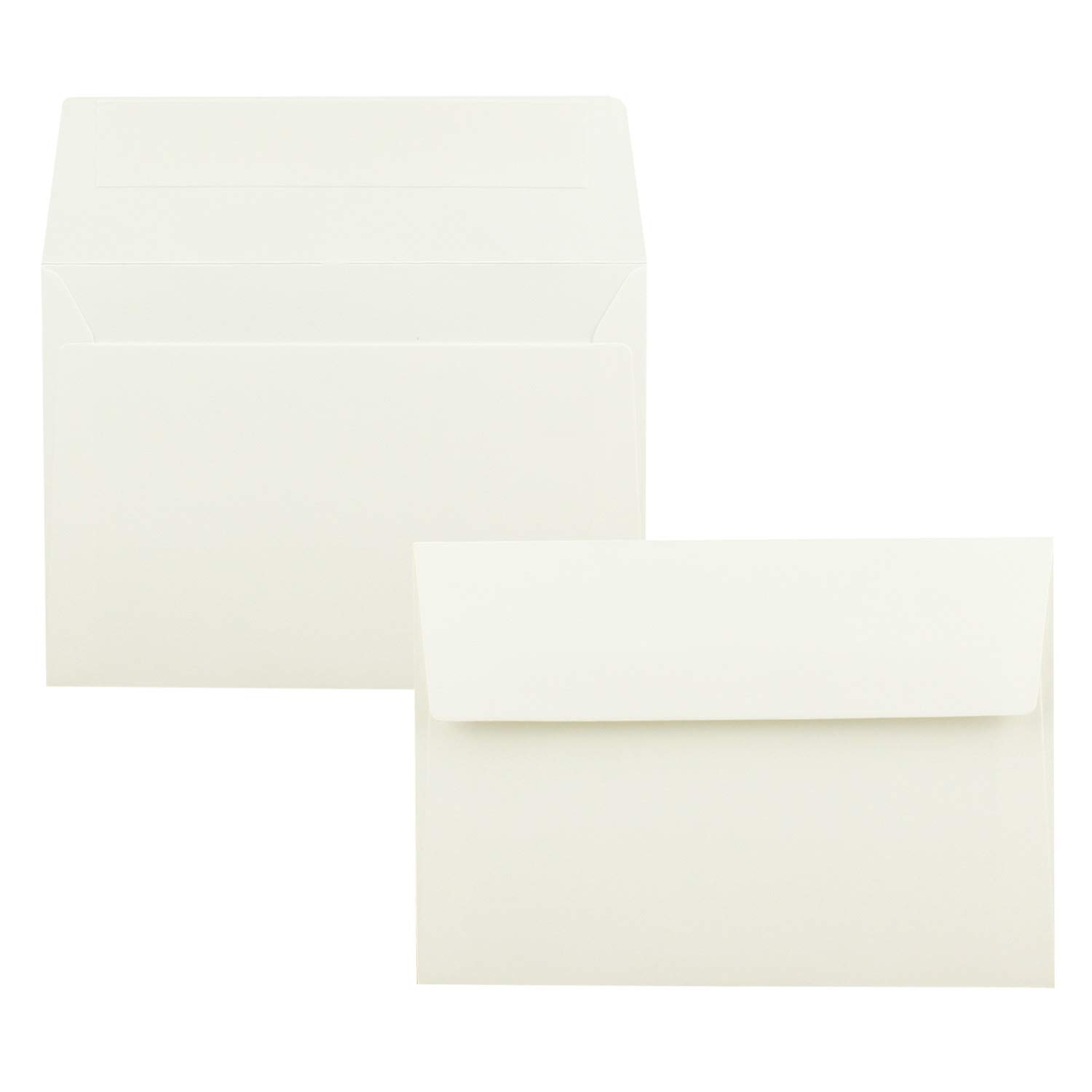 200x Kartenpaket DIN A6/C6 mit Faltkarten in Creme - 10,5 x 14,8 cm - Umschlag mit Haftklebung - Einlegeblätter in Creme - NEUSER PAPIER