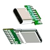 CY Connector 2pcs/lot OEM DIY USB-C USB 3.1 Type-C Male & Female Plug Socket Connector Solder Type with PCB