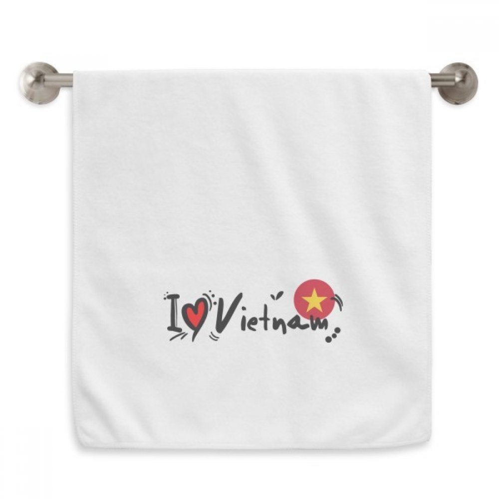 Serviette Vietnam Amour Coeur Débarbouillette Blanche 13x29 Inch