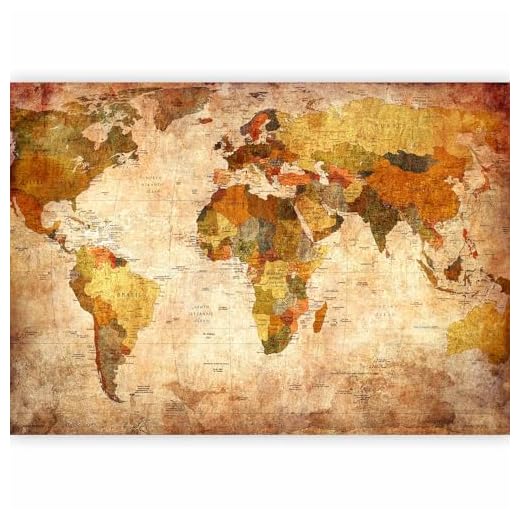 Fotomural Vintage 400x280 cm - Papel tejido-no tejido - Papel pintado - mapa mundi k-A-0315-a-a