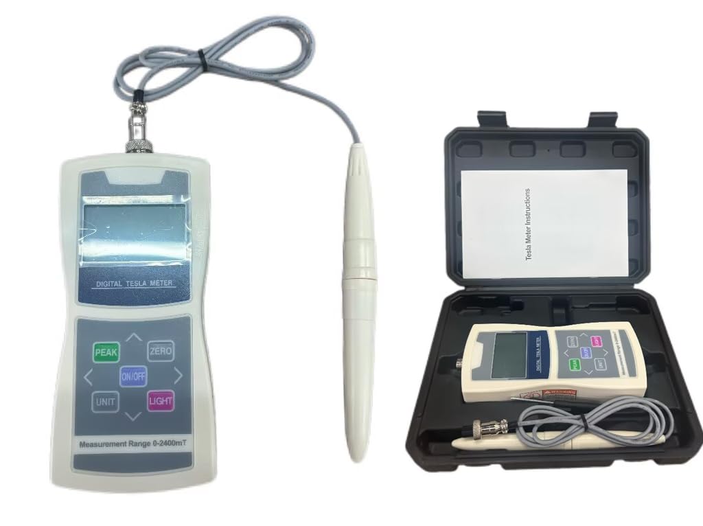 Portable Tesla Meter Gauss Measurement Tools with Range 0-2500 mT (25000Gs) Accuracy ±2.0%(0...1000 mT) ±5.0%(1000 mT...2400mT) Maximum Value Retention Function