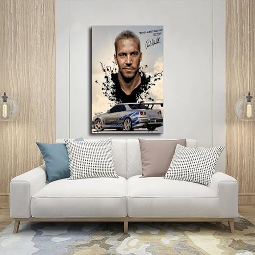 Toile Paul Walker encadrée impression haute définition décoration murale