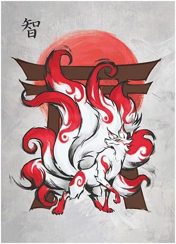 Fantasy North - Shizuno - The Sacred Fox - 100 Textured Matte TCG Card Sleeves - Fits Magic MTG Commander Pokemon and Other Card Games - Playing Card Sleeves