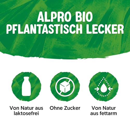 Alpro Bio Haferdrink ohne Zucker – 8 x 1 l