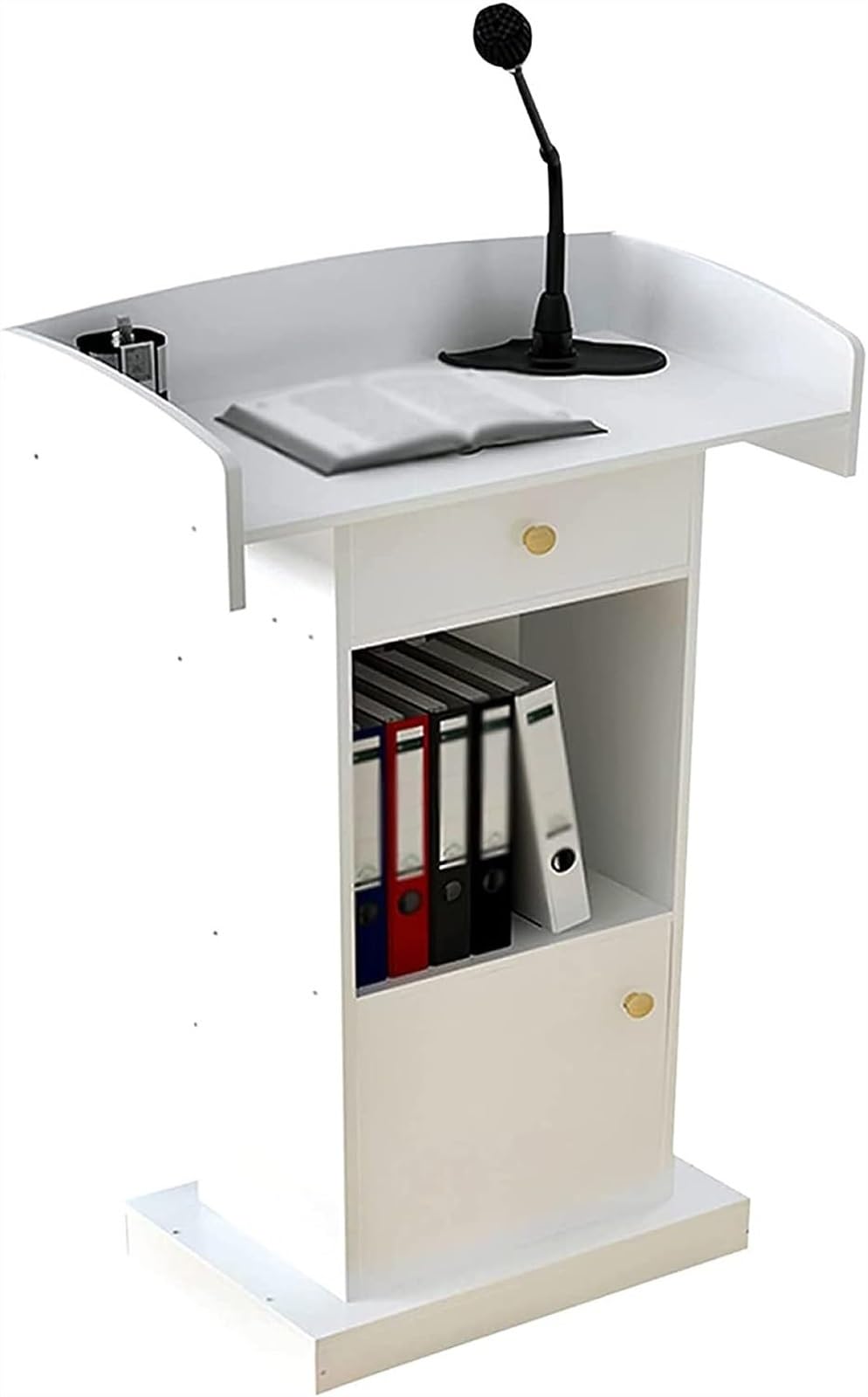 BTZHYLectern Podium Stand, Lectern Podium Stand, Wooden Podium, Simple and Modern Floor Standing Church Podium,Suitable for Schools Hotels Lectures Conference