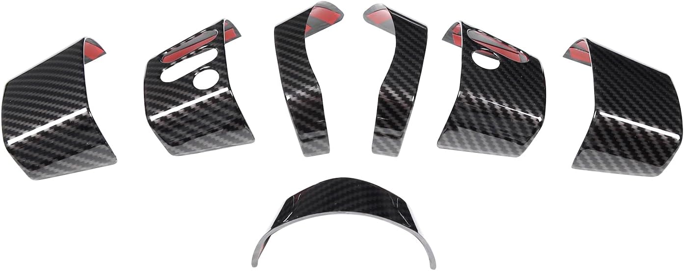 Fit for Toyot@ FJ Cruiser 2007-2021 Center Console Button Cover, ABS Car Center Console Panel Protection Frame Molding Sticker Trim, 7PCS (Carbon Fiber Pattern)