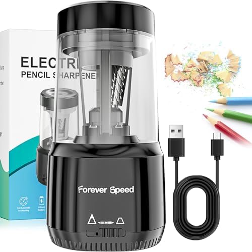 Forever Speed Electric Pencil Sharpener for Colored Pencils, Quick